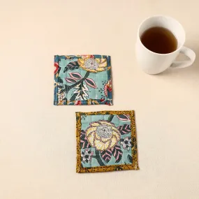 Floral Print Cotton Quilted Coasters (Set of 2) 19