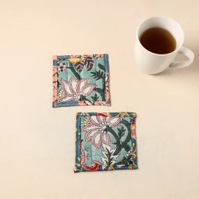 Floral Print Cotton Quilted Coasters (Set of 2) 36