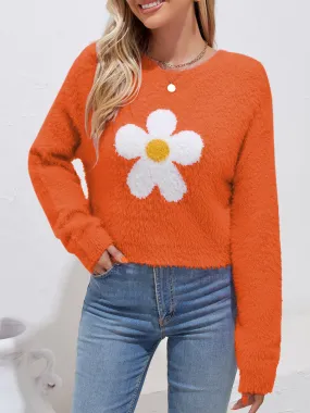 Fluffy Printed Long Sleeve