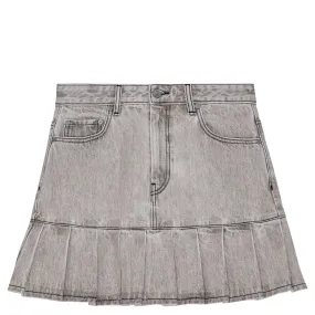 Future Denim Pleated Mini Skirt