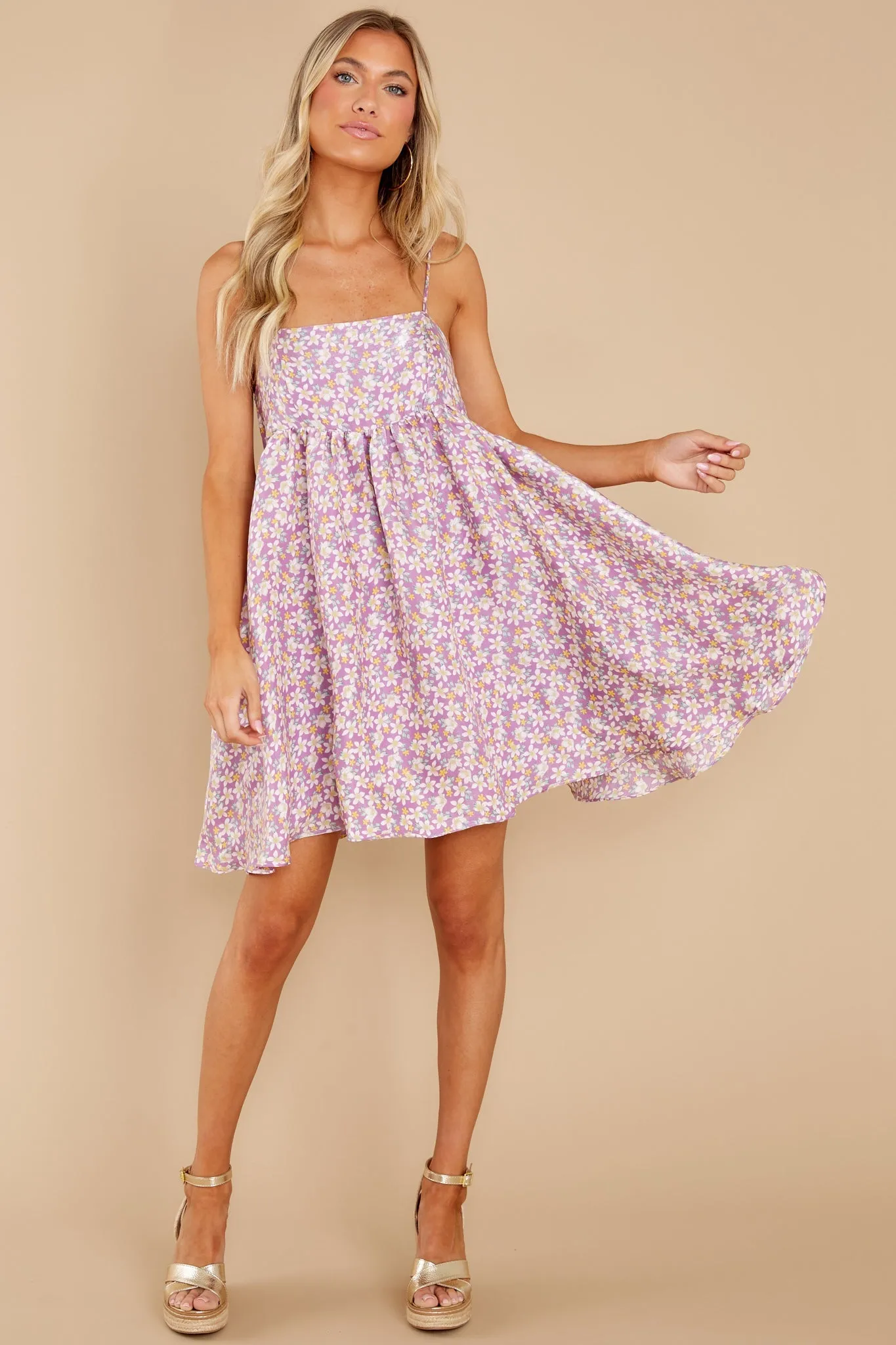 Garden Explorer Lavender Floral Print Dress