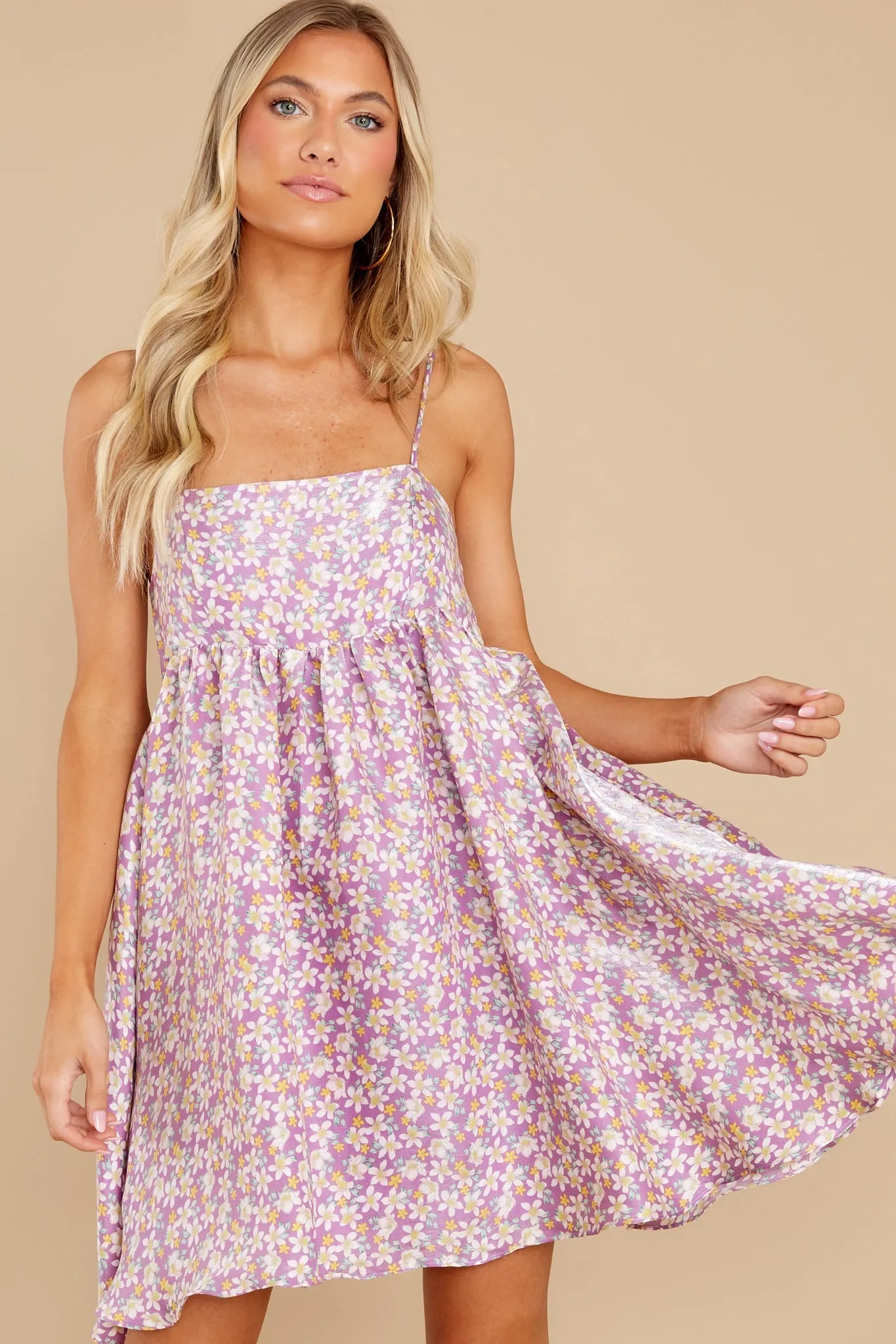 Garden Explorer Lavender Floral Print Dress