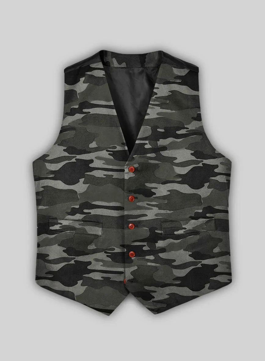 Gray Stretch Camo Waist Coat