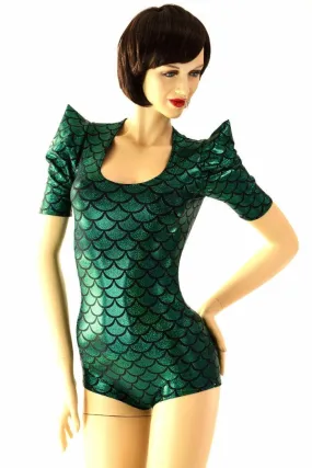 Green Dragon Sharp Shoulder Romper