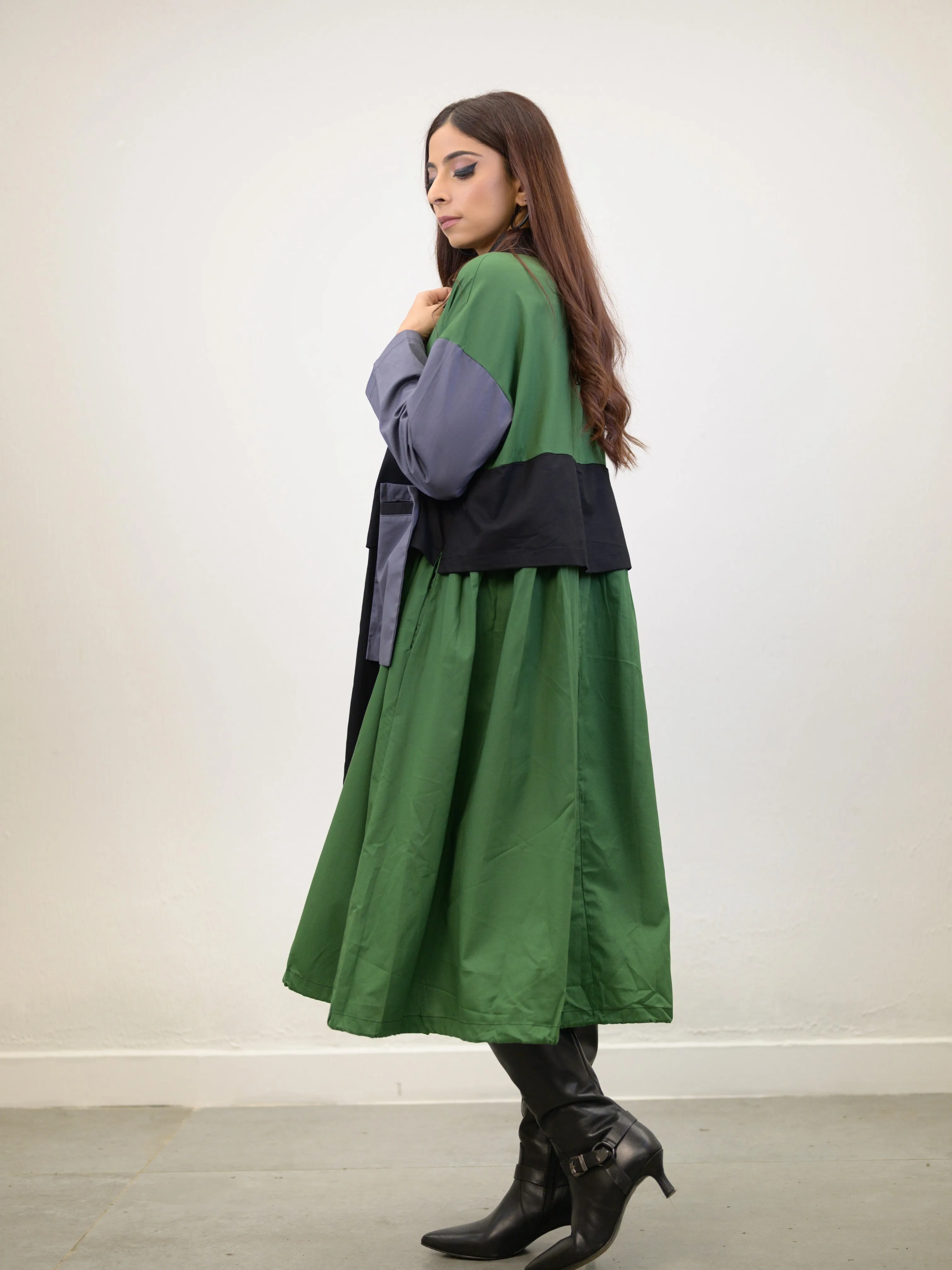 Green Oversized Streetwear Dress