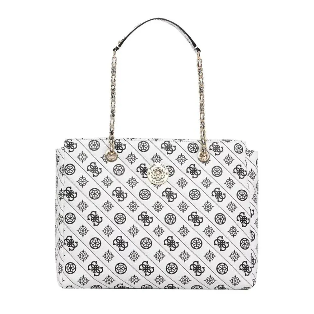 GUESS Always Quilted Tote - WHT