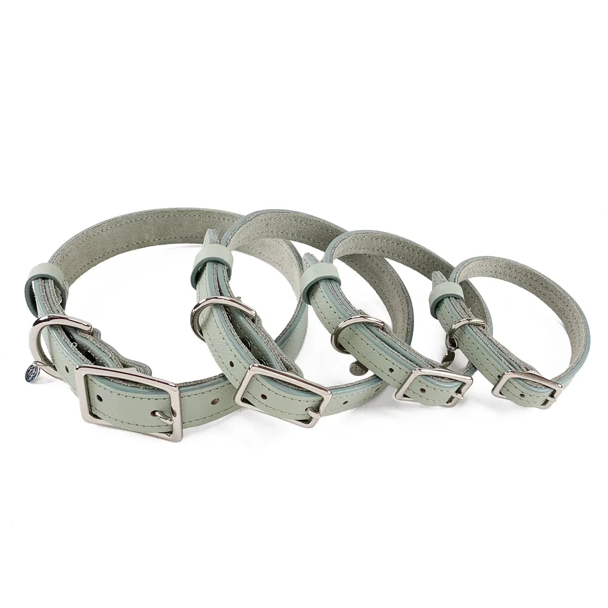 Hadley Classic Leather Dog Collar Desert Sage