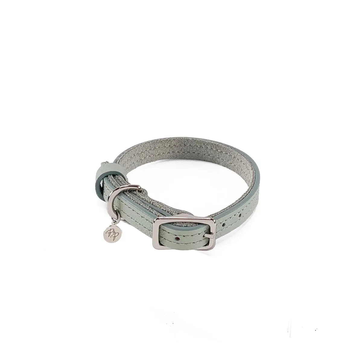 Hadley Classic Leather Dog Collar Desert Sage