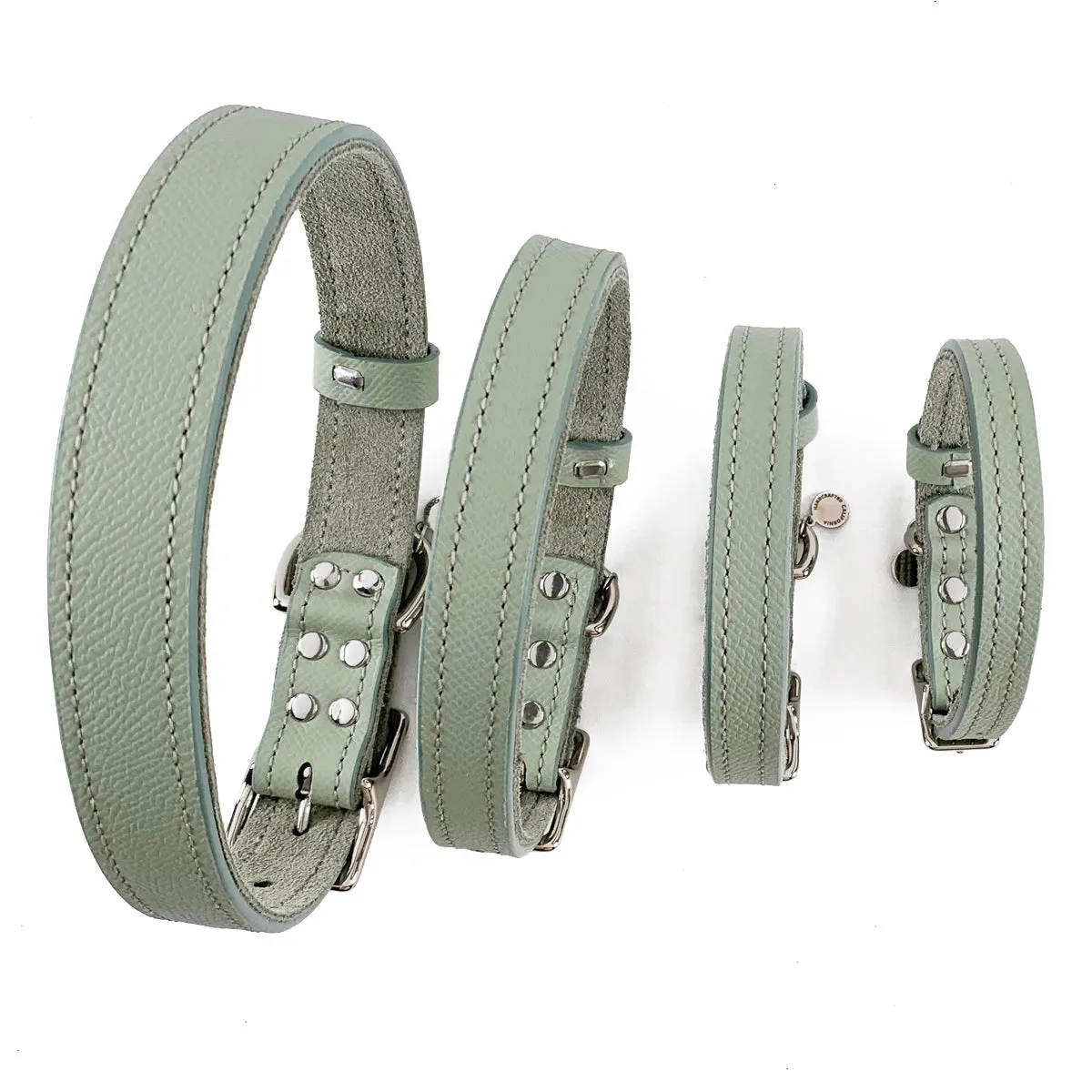 Hadley Classic Leather Dog Collar Desert Sage