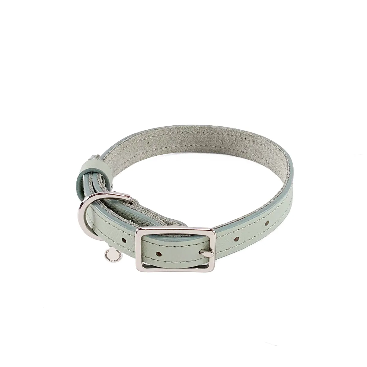 Hadley Classic Leather Dog Collar Desert Sage