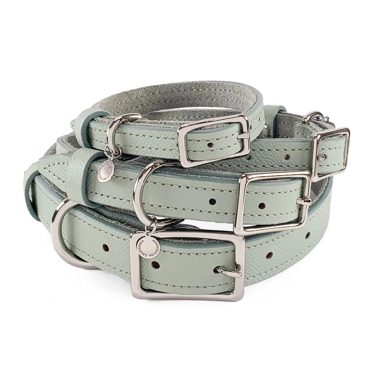 Hadley Classic Leather Dog Collar Desert Sage