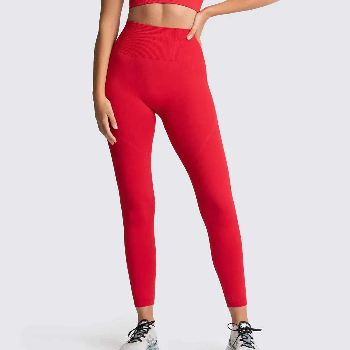 High Waist Yoga Butt Lift Legging - Sport Seamless Solid