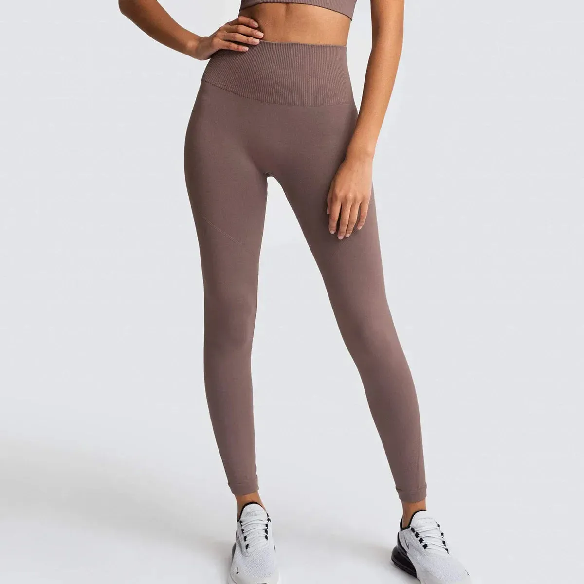 High Waist Yoga Butt Lift Legging - Sport Seamless Solid