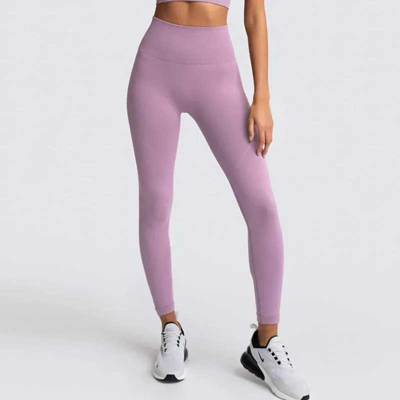 High Waist Yoga Butt Lift Legging - Sport Seamless Solid