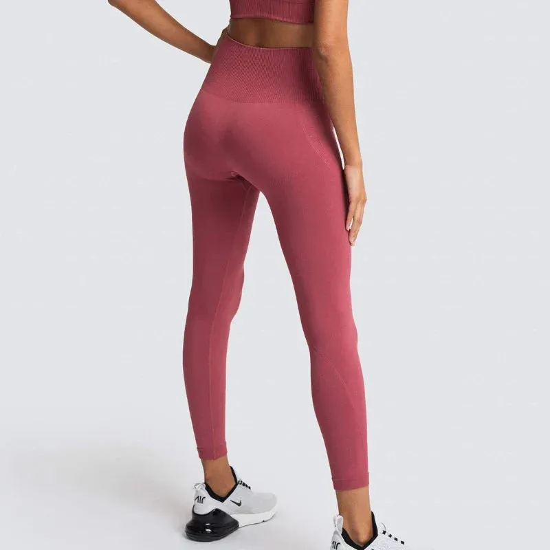 High Waist Yoga Butt Lift Legging - Sport Seamless Solid