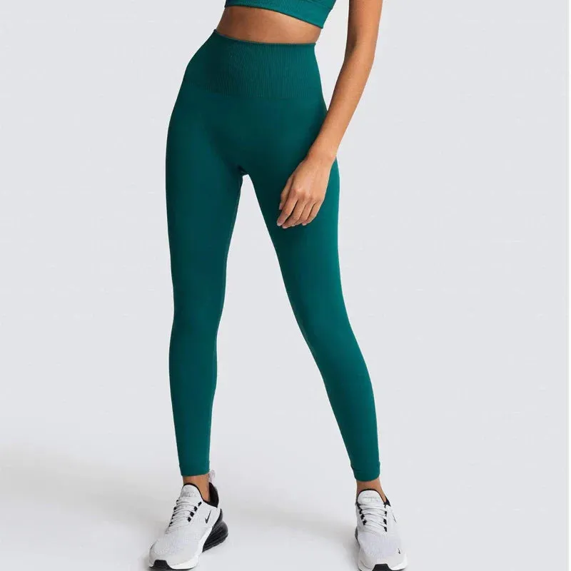 High Waist Yoga Butt Lift Legging - Sport Seamless Solid