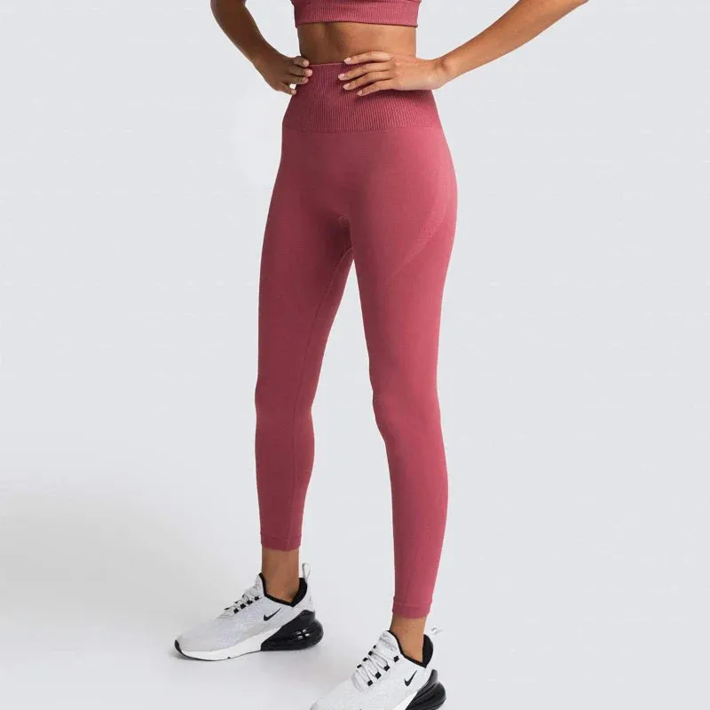 High Waist Yoga Butt Lift Legging - Sport Seamless Solid