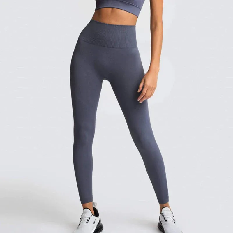 High Waist Yoga Butt Lift Legging - Sport Seamless Solid