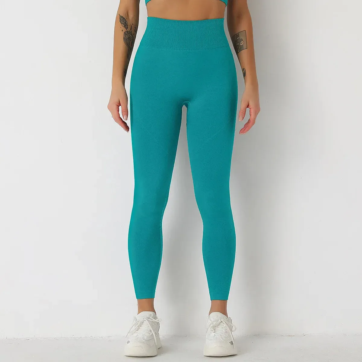 High Waist Yoga Butt Lift Legging - Sport Seamless Solid