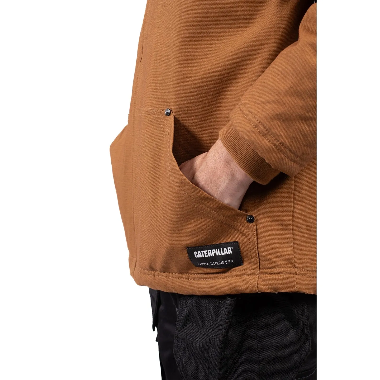 Hooded Sherpa Lined Jacket  Bronze