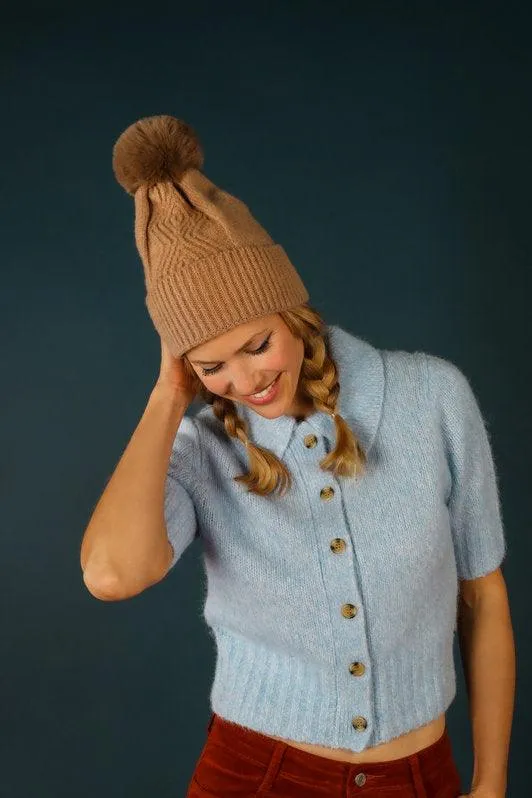 Ingrid Bobble Hat in Oatmeal by Powder