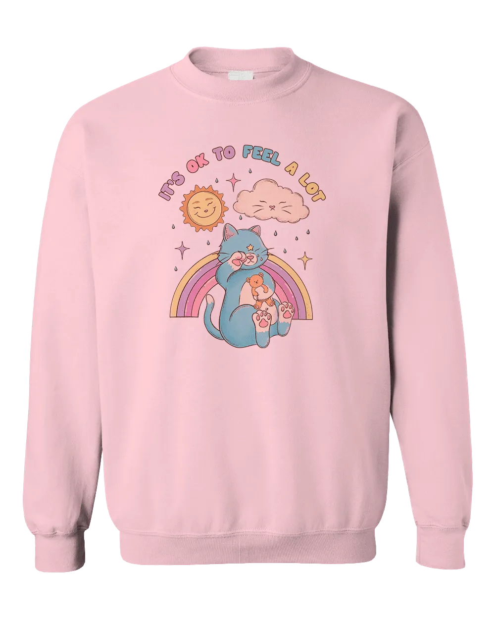 It's OK To Feel A Lot (Cat) - Sweatshirt