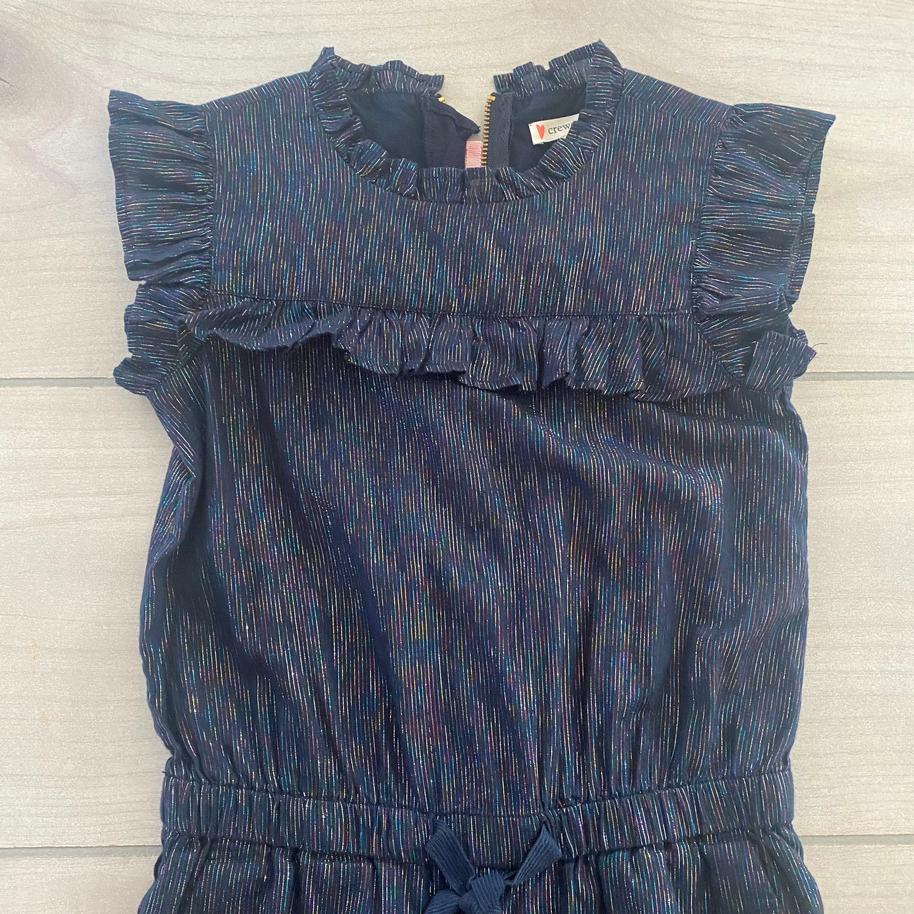 JCrew Navy Metallic Sparkle Romper