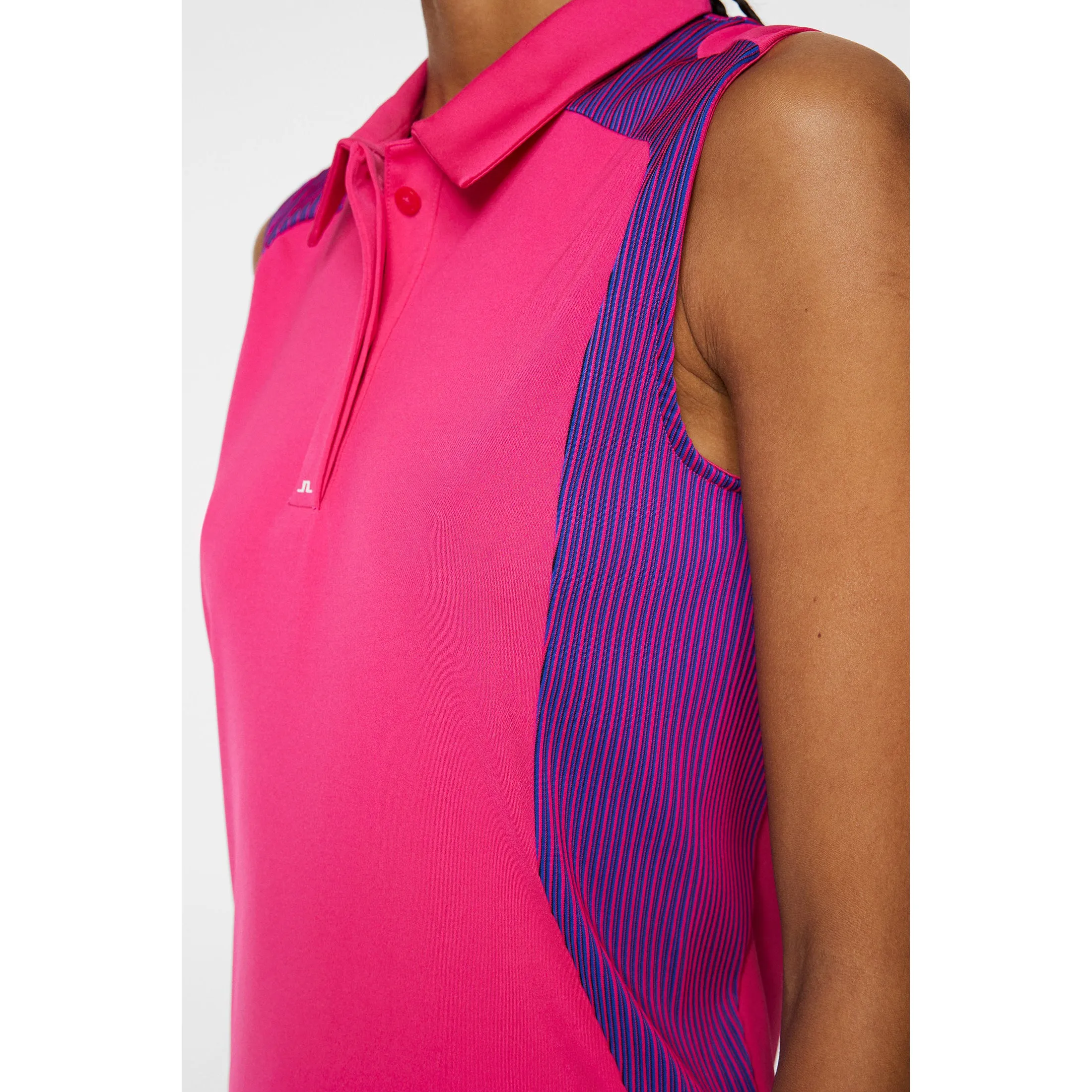 J.Lindeberg Women's Betsy Sleeveless Golf Polo Shirt - Pink Peacock