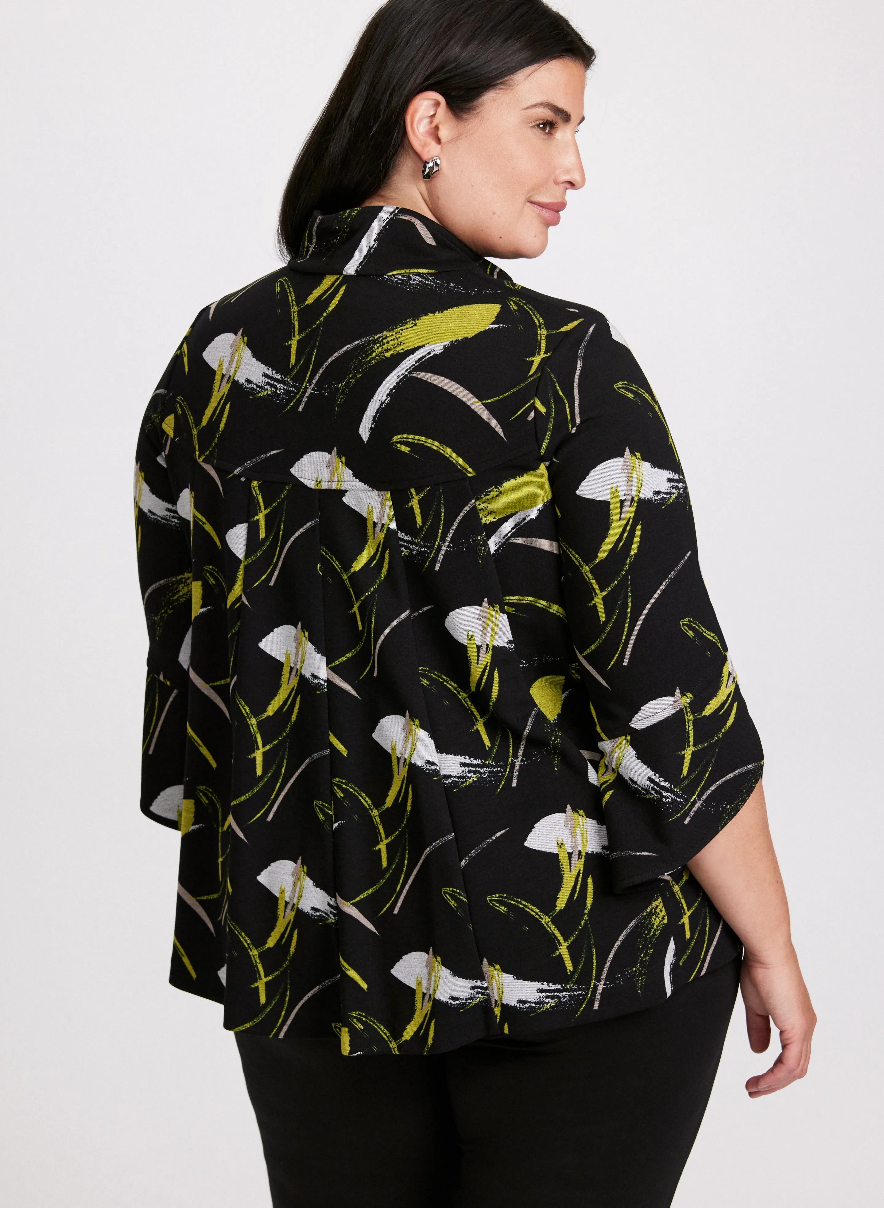 Joseph Ribkoff - Abstract High Neck Jacket