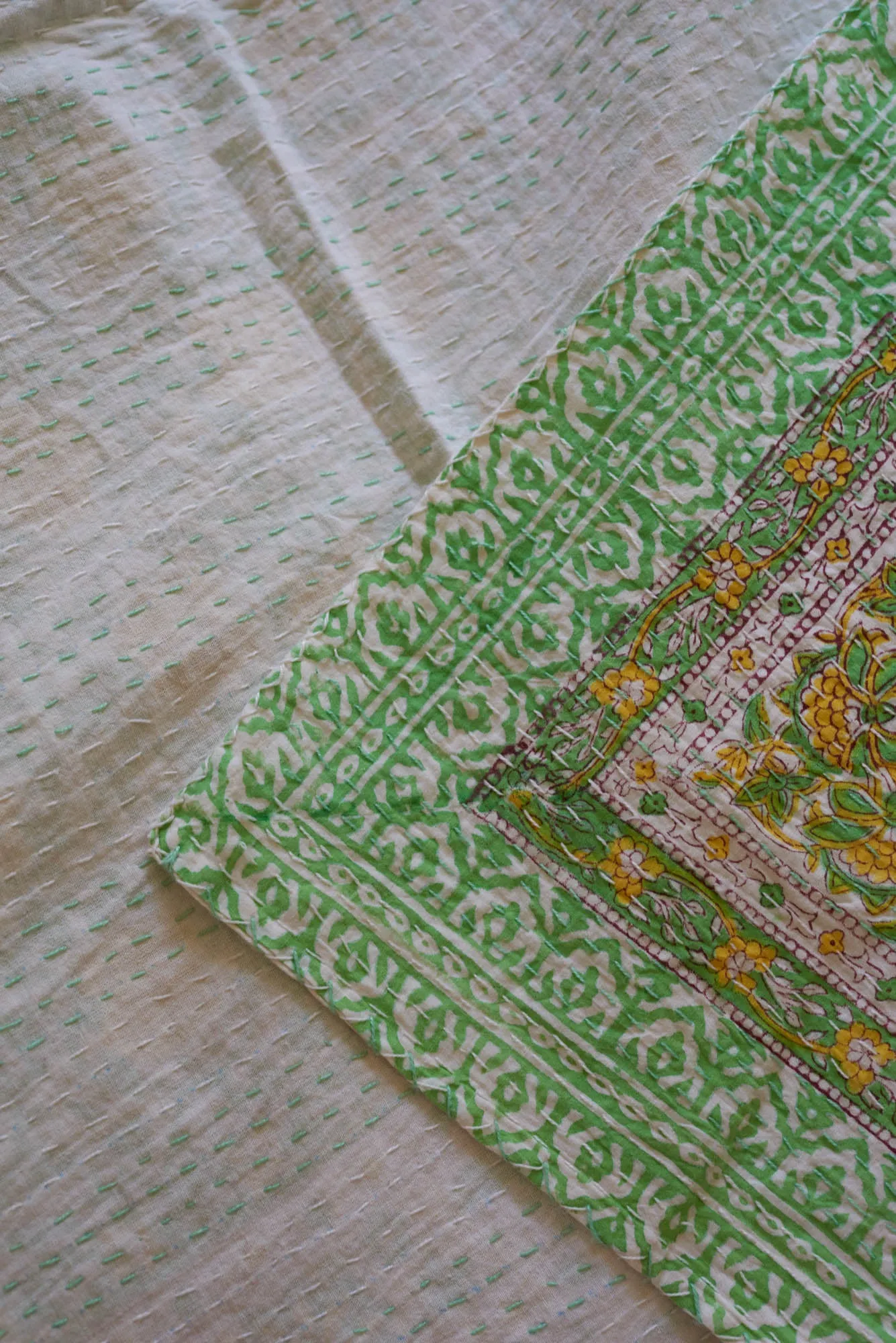 Kantha Quilt Citrus Orchard