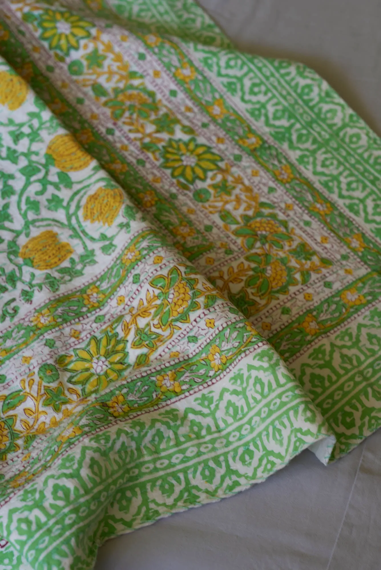 Kantha Quilt Citrus Orchard