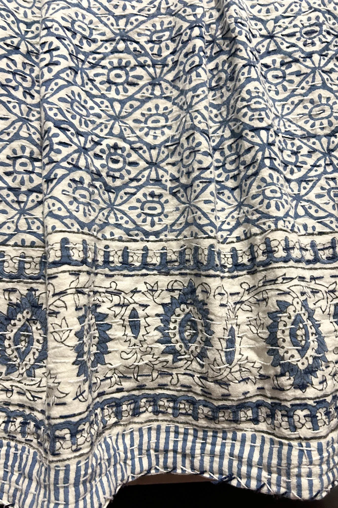 Kantha Quilt Crystal Blue