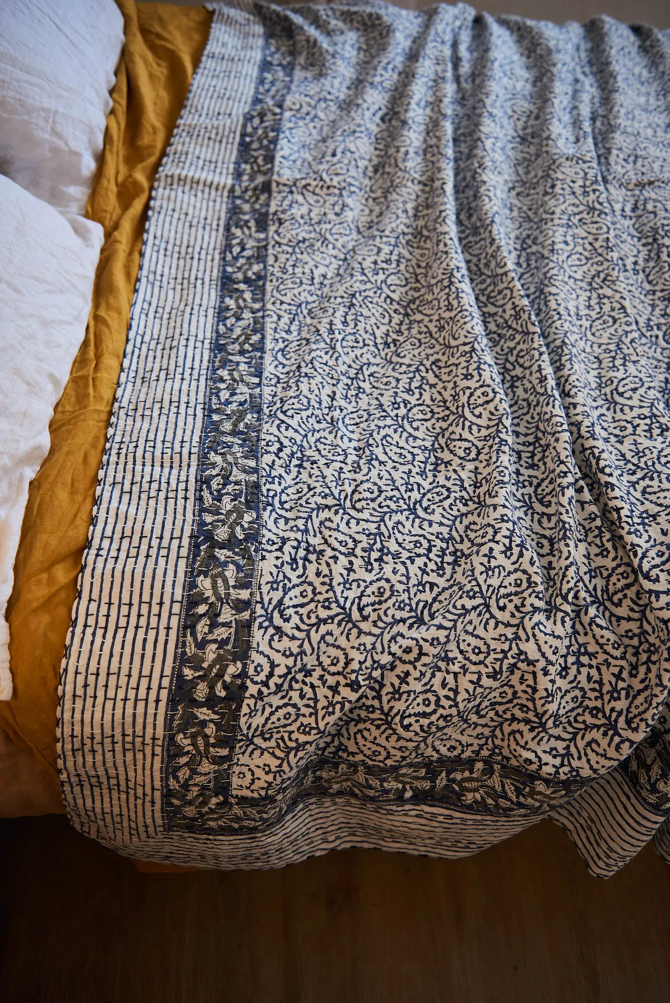 Kantha Quilt Indigo Delight