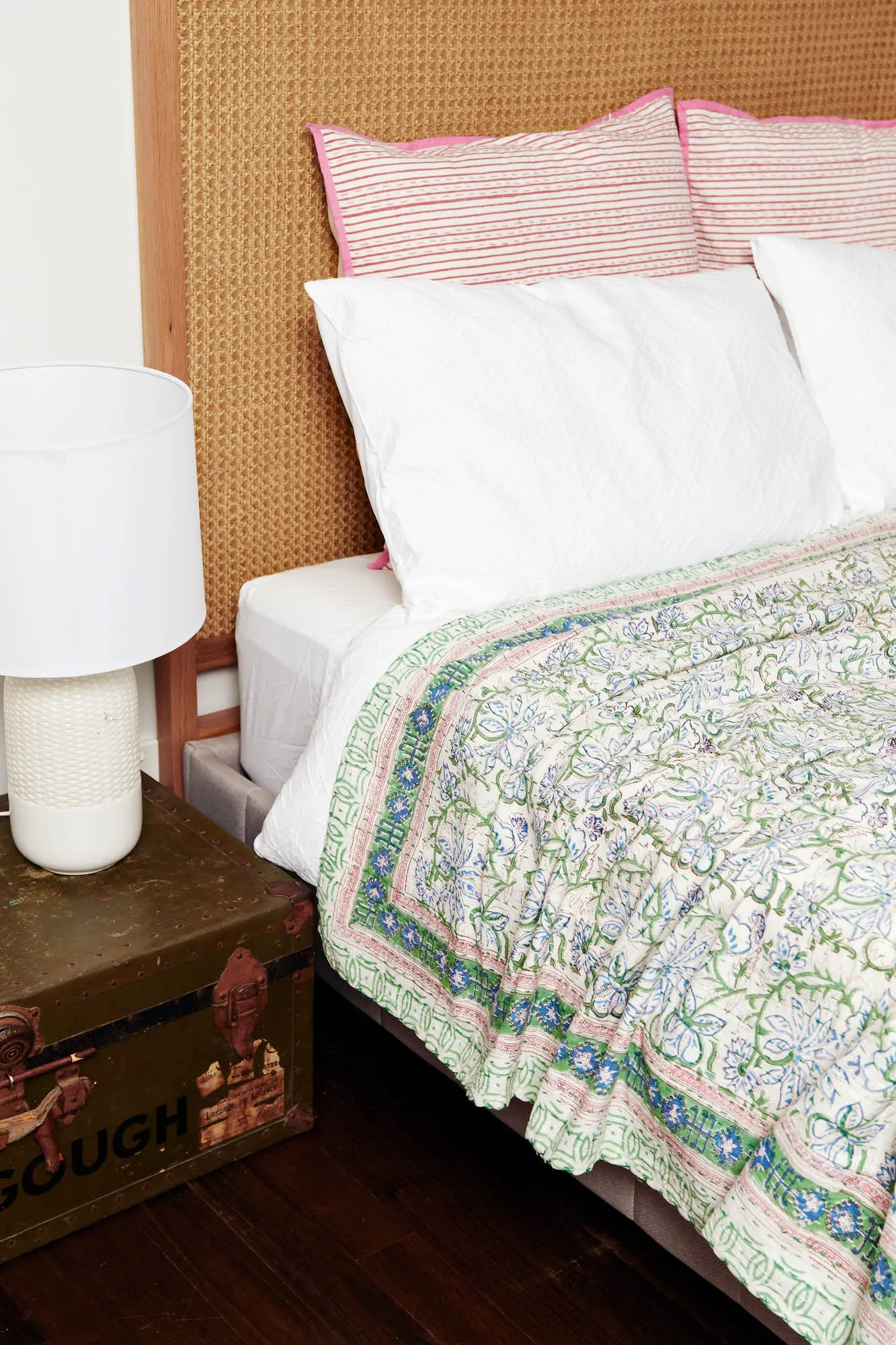 Kantha Quilt Spring Garden