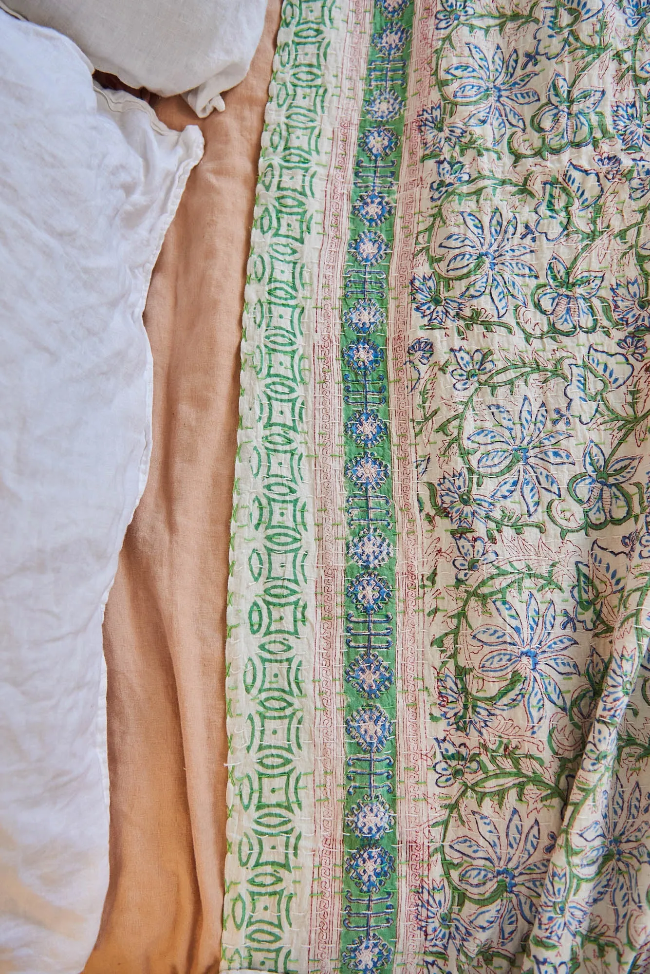 Kantha Quilt Spring Garden