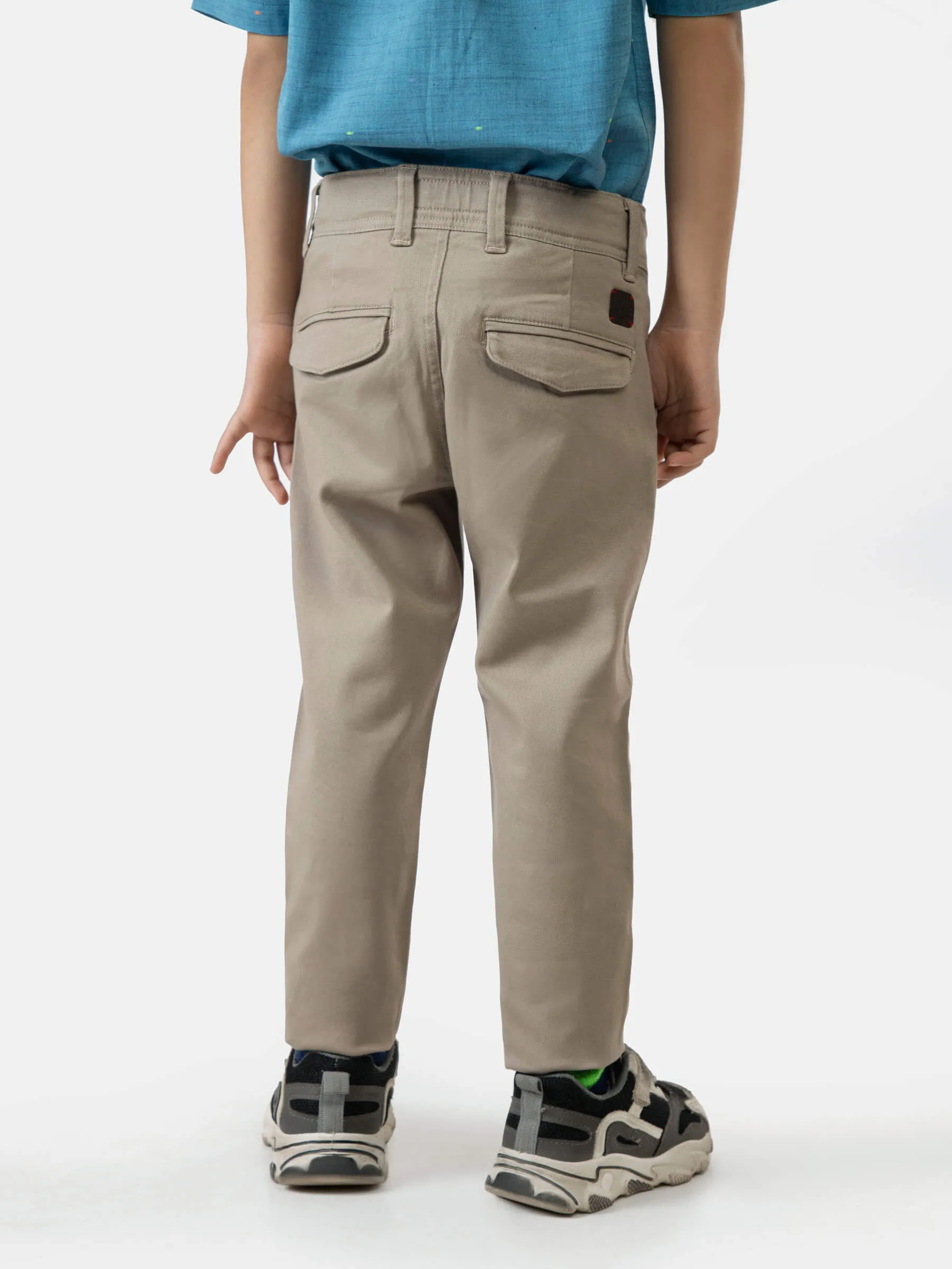 Khaki Casual Chino With Flap Pockets