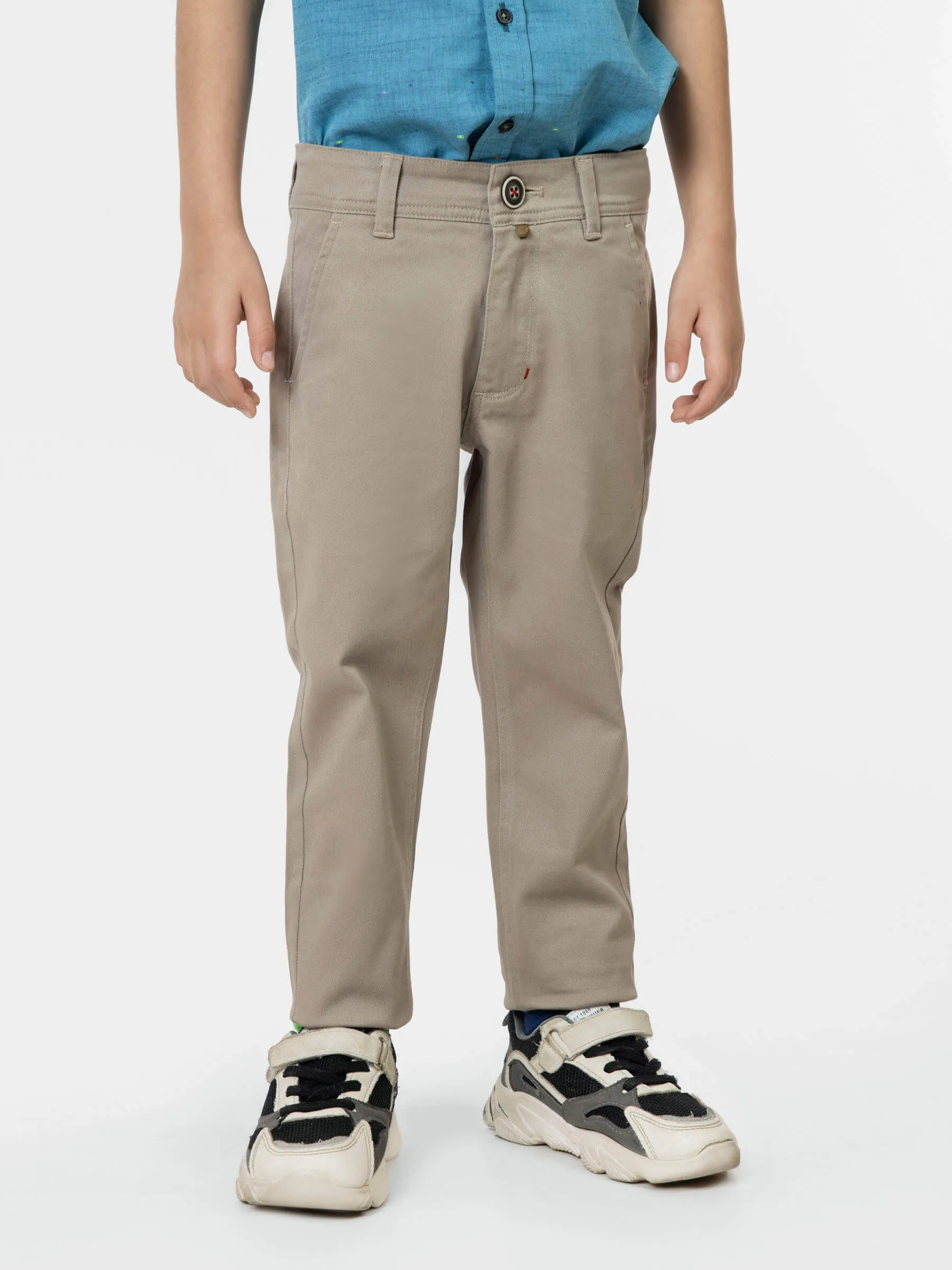 Khaki Casual Chino With Flap Pockets