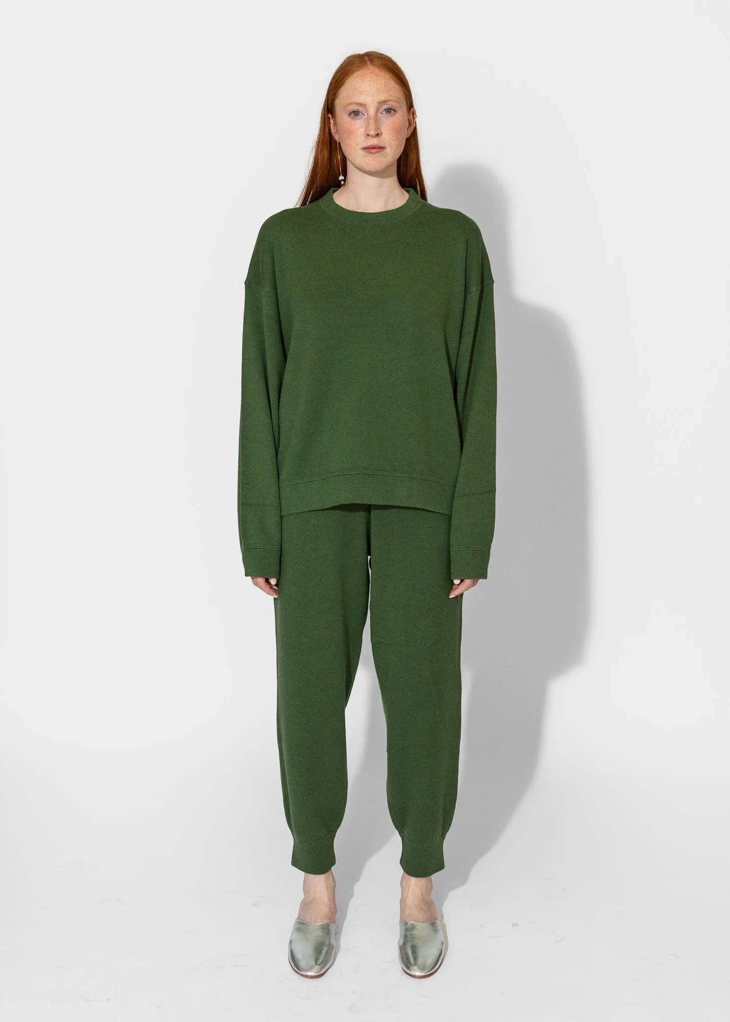 Knit Sweatshirt in Pine