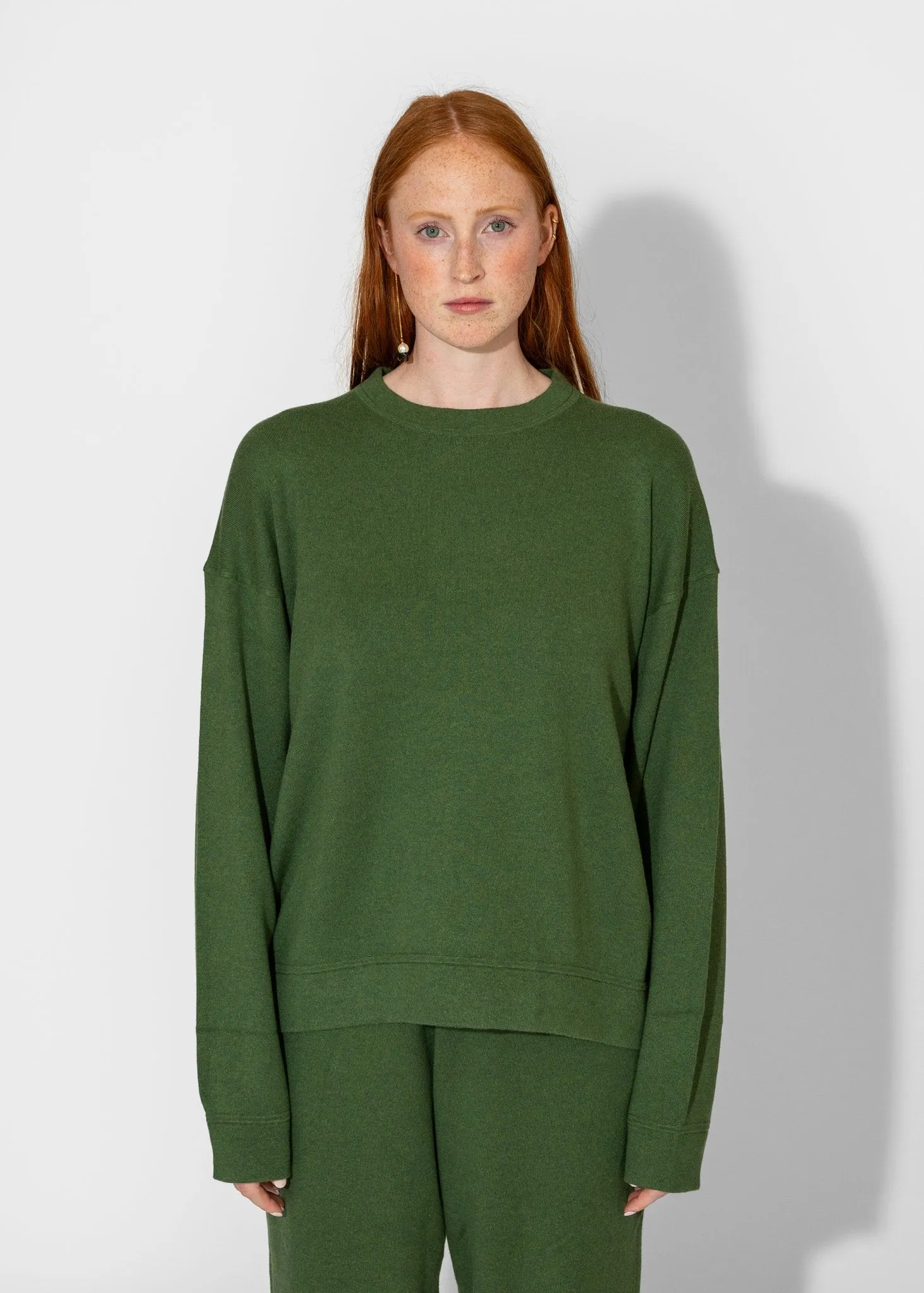 Knit Sweatshirt in Pine