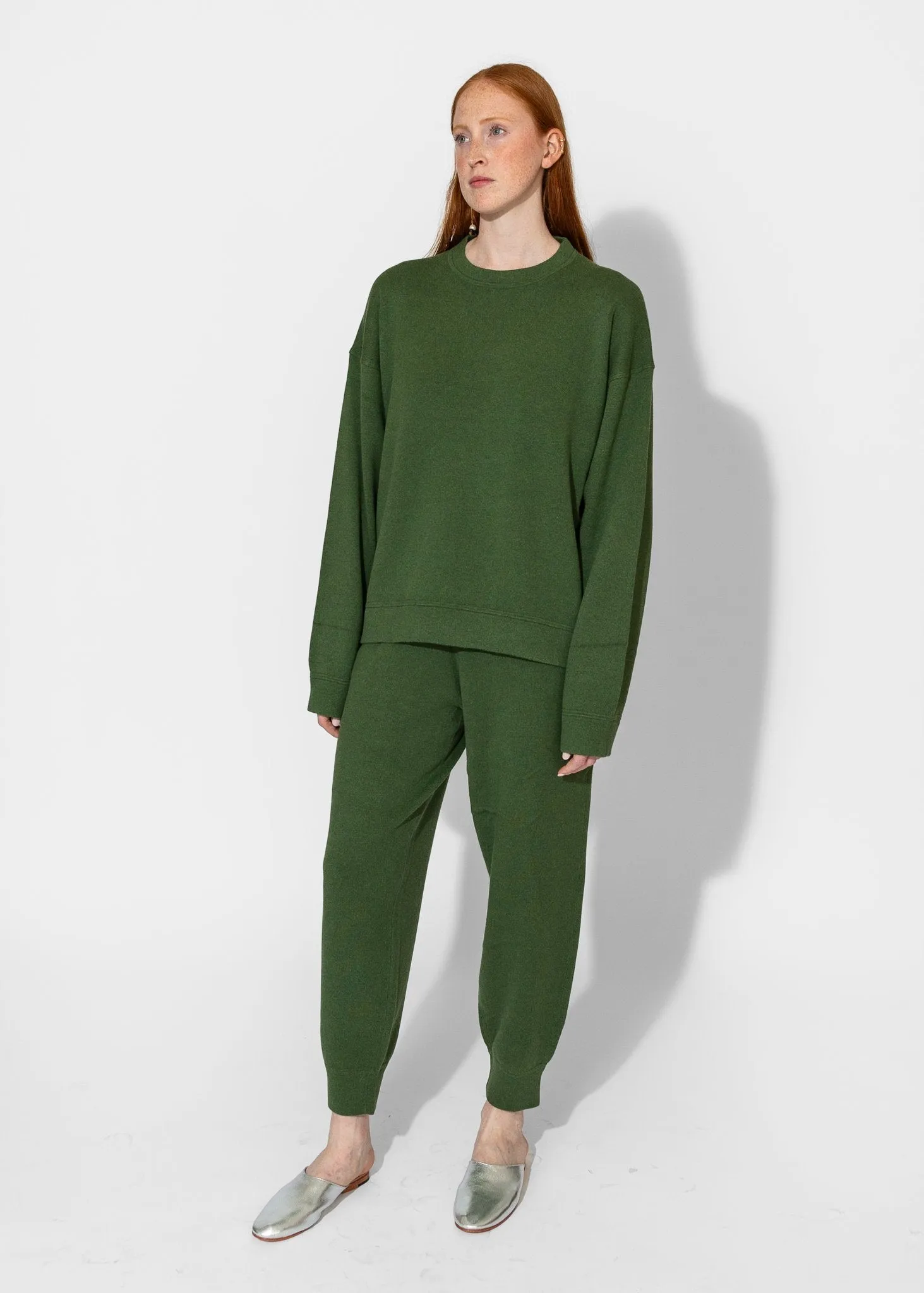 Knit Sweatshirt in Pine