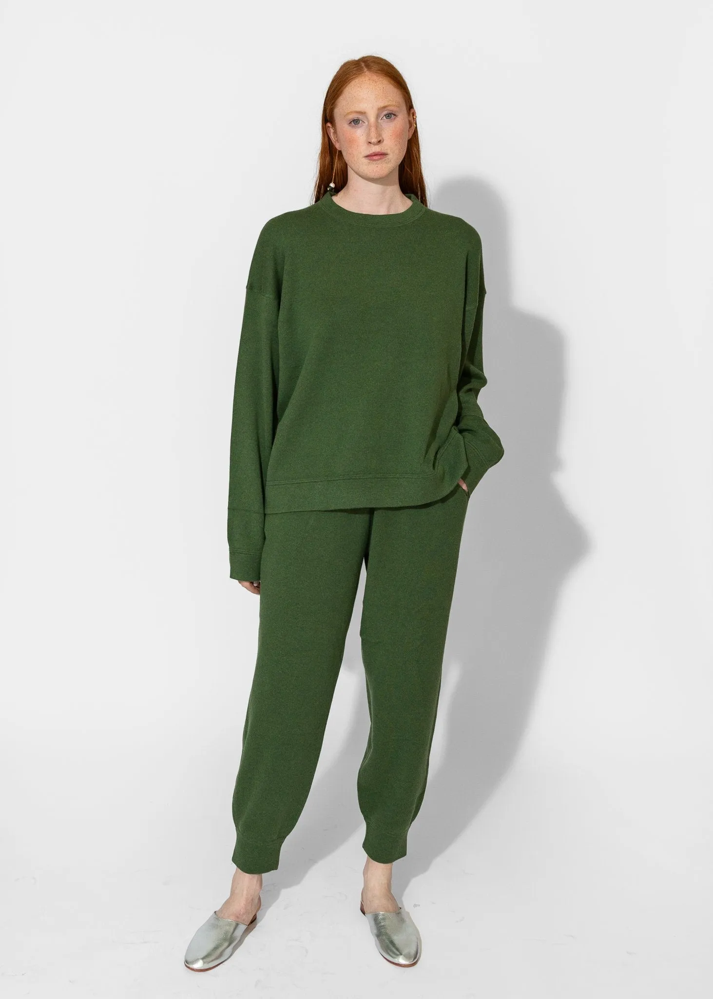 Knit Sweatshirt in Pine