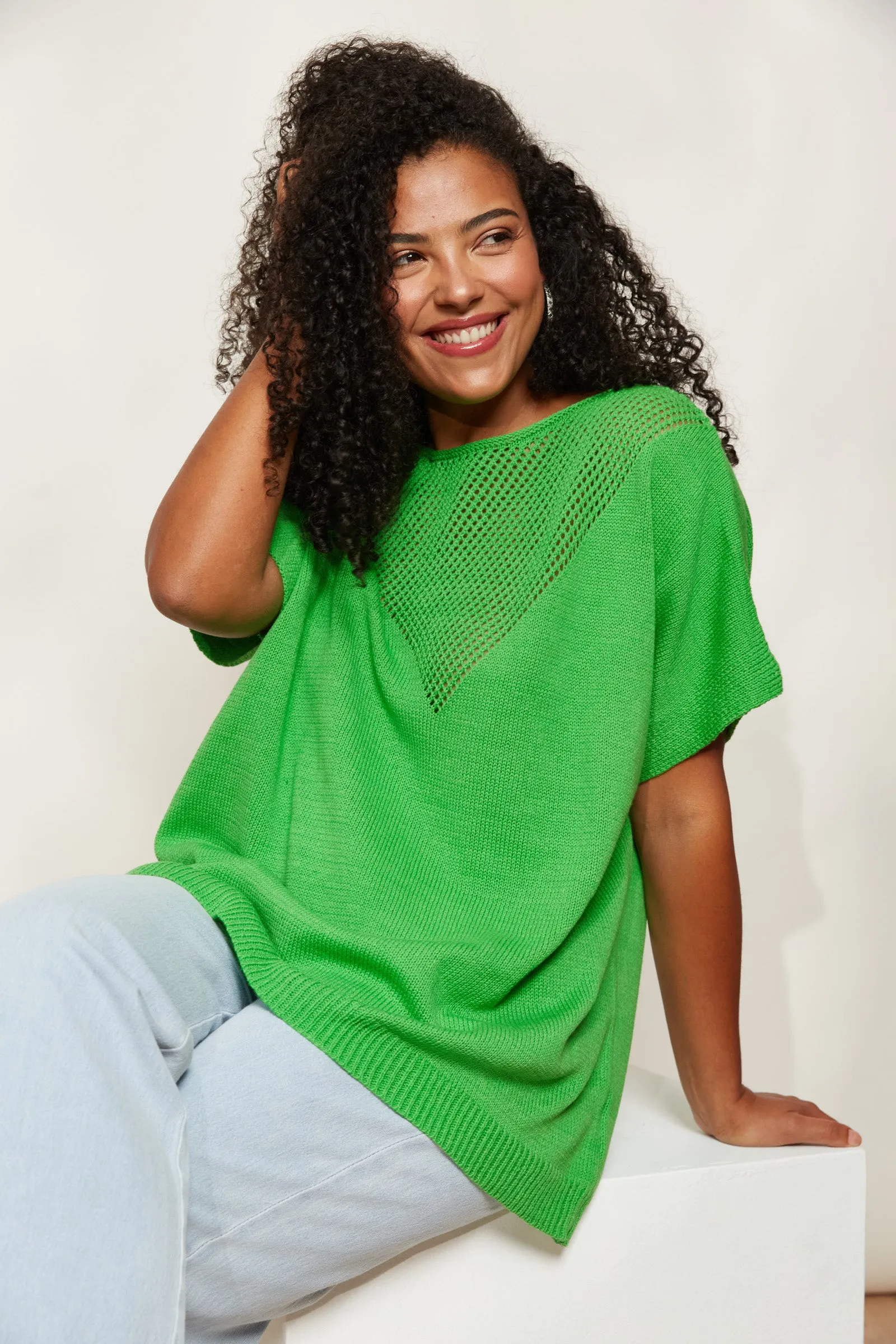 La Sable Knit Top - Emerald