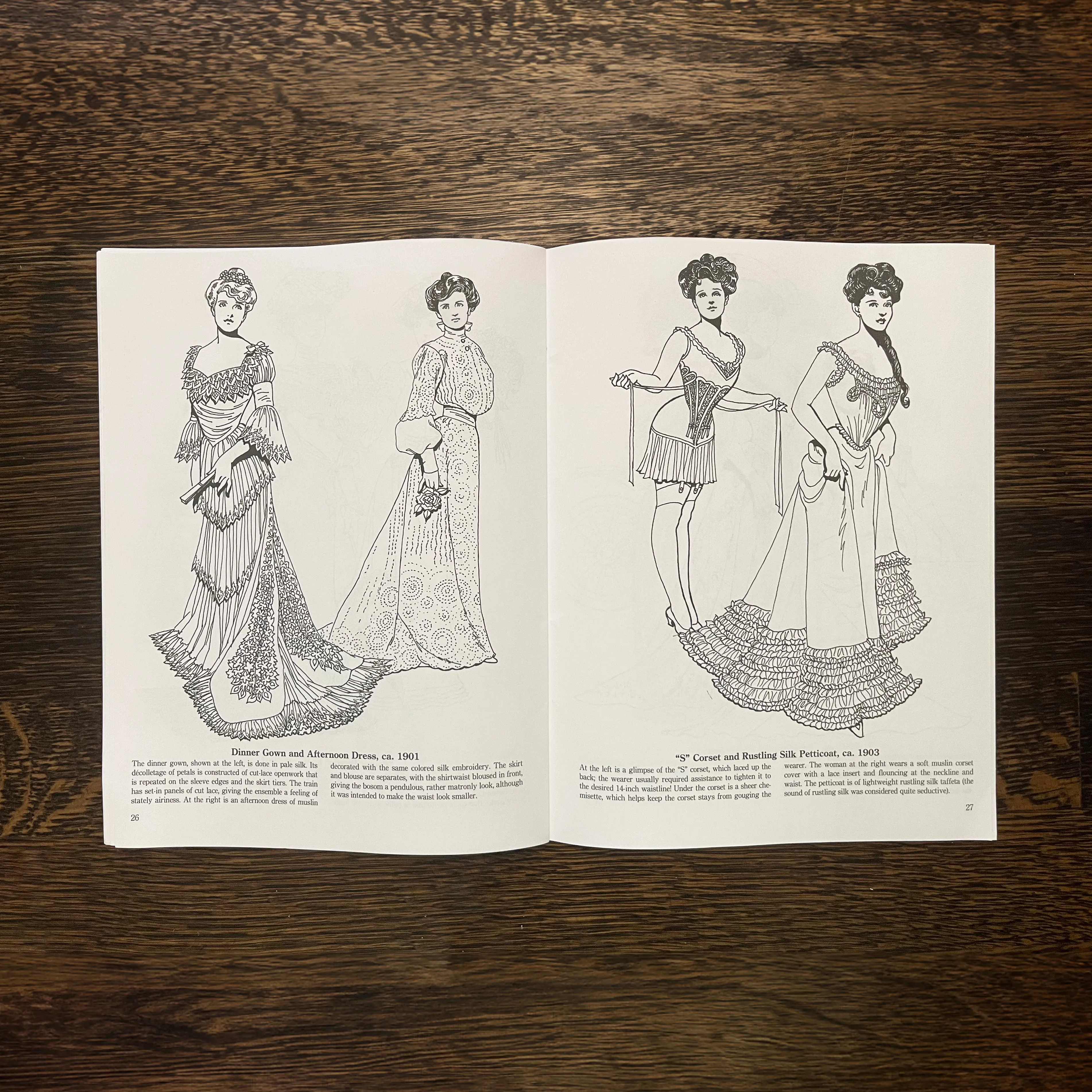 Late Victorian and Edwardian Fashions Coloring Book