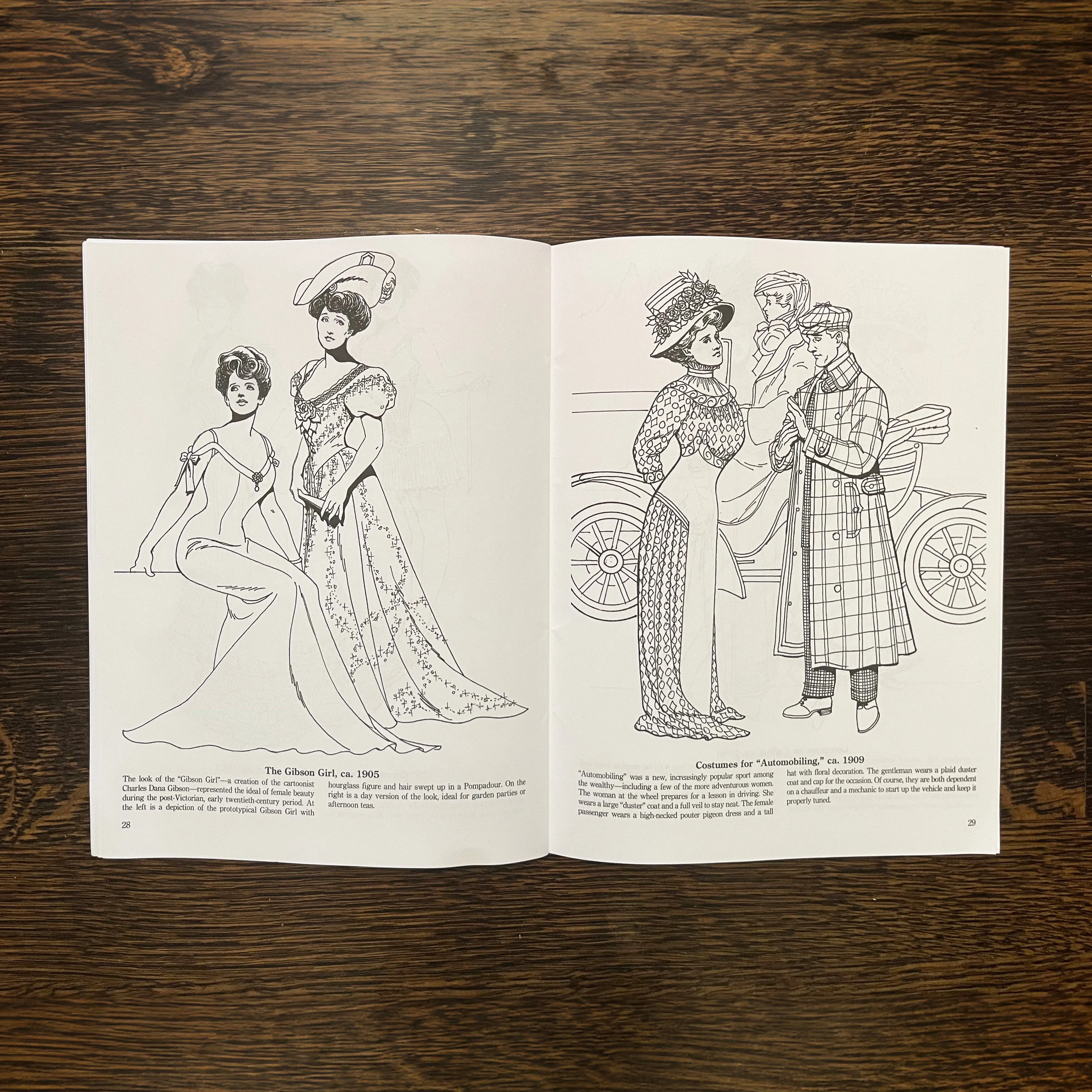 Late Victorian and Edwardian Fashions Coloring Book