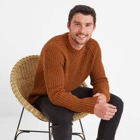 Logan Mens Knitted Jumper - Cinnamon