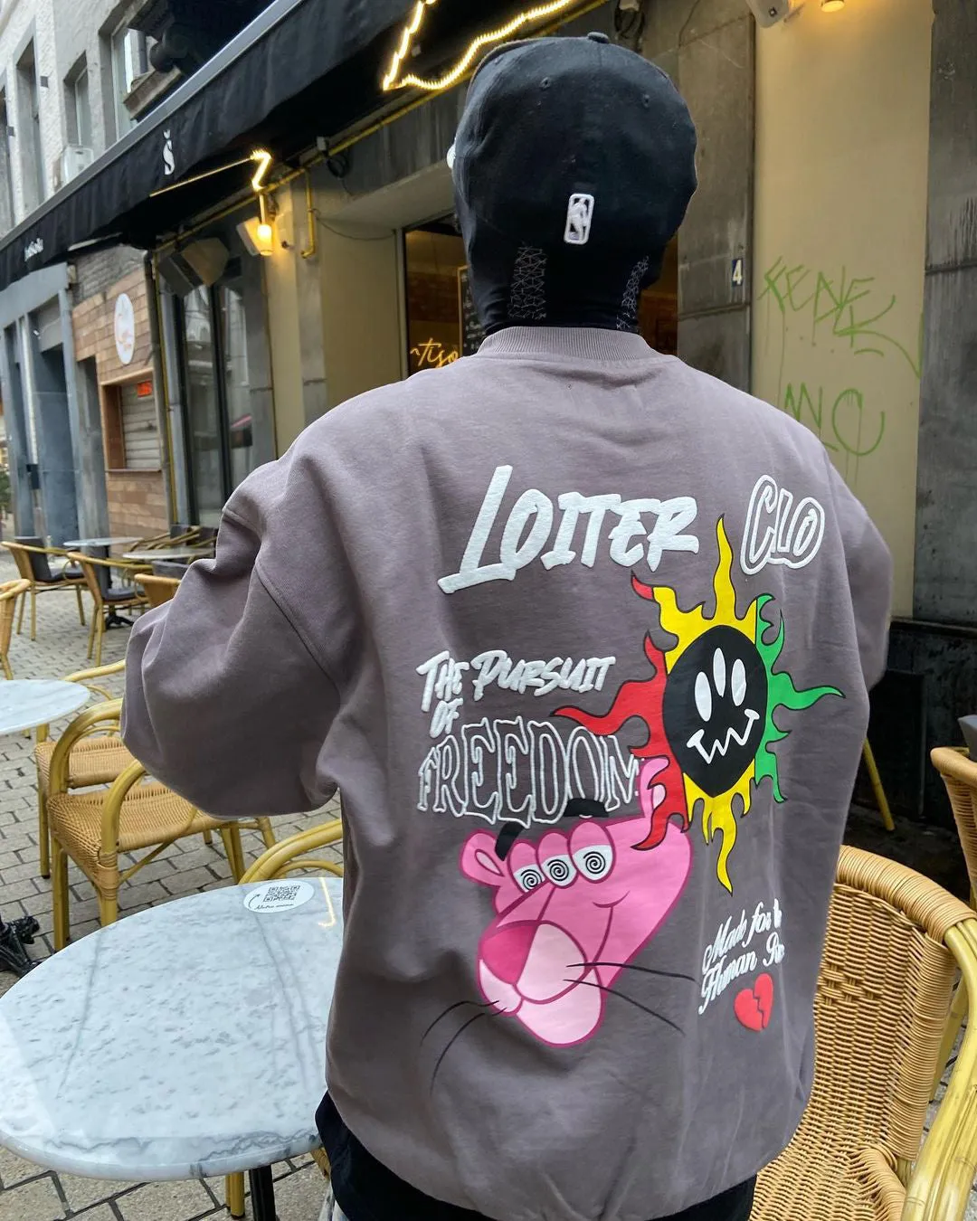 Loiter Freedom Multi Logo Crewneck Charcoal