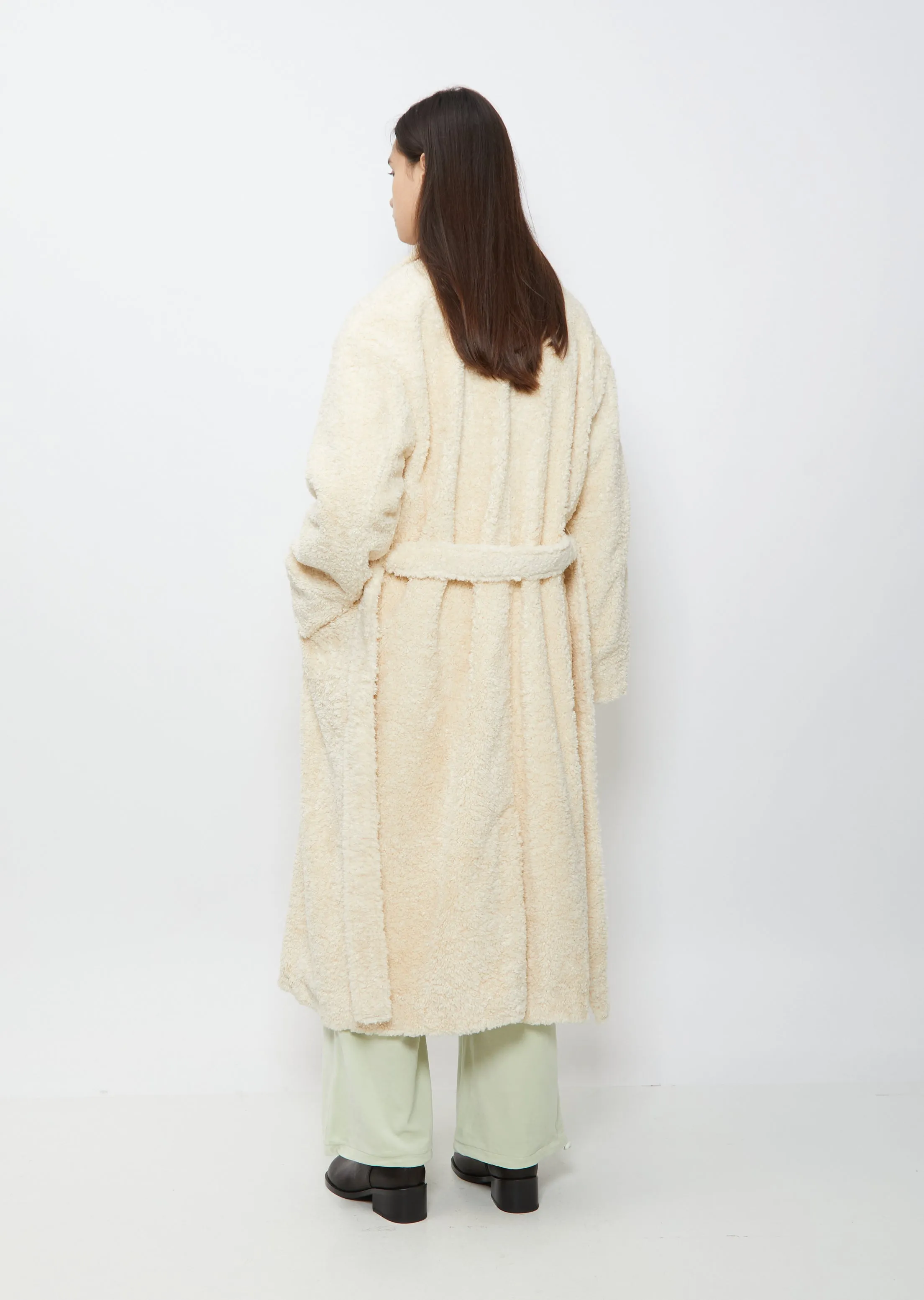 Long Curly Wrap Overcoat