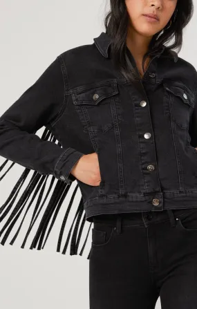 LUNA JACKET IN SMOKE FRINGE GOLD ICON