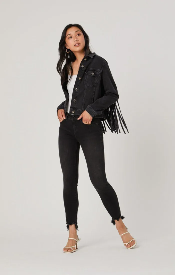 LUNA JACKET IN SMOKE FRINGE GOLD ICON