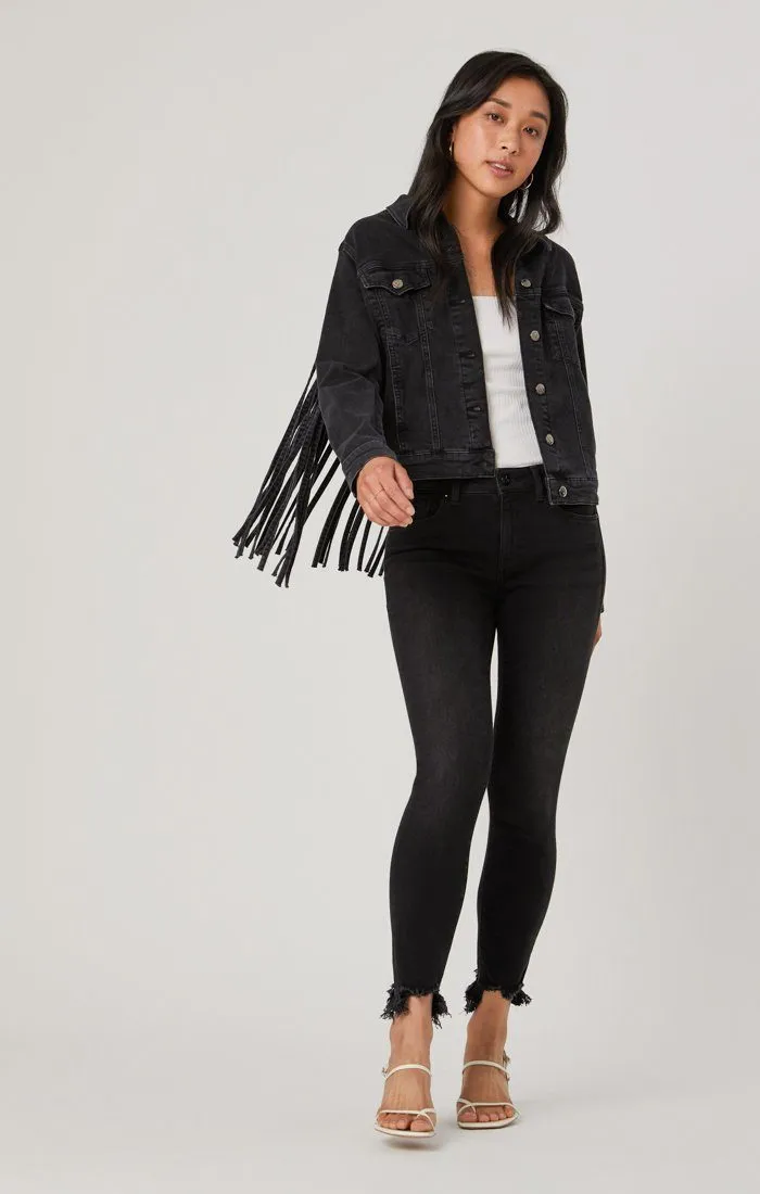 LUNA JACKET IN SMOKE FRINGE GOLD ICON